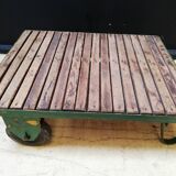 Table basse, chariot industriel
