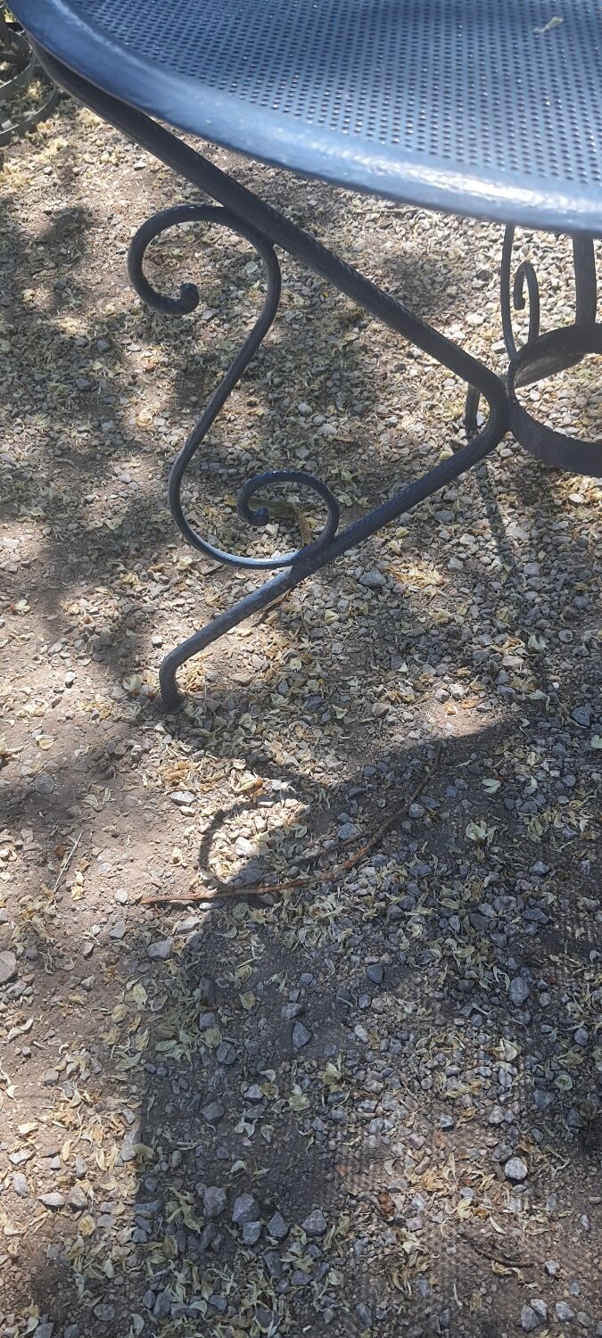 Vintage wrought iron coffee table