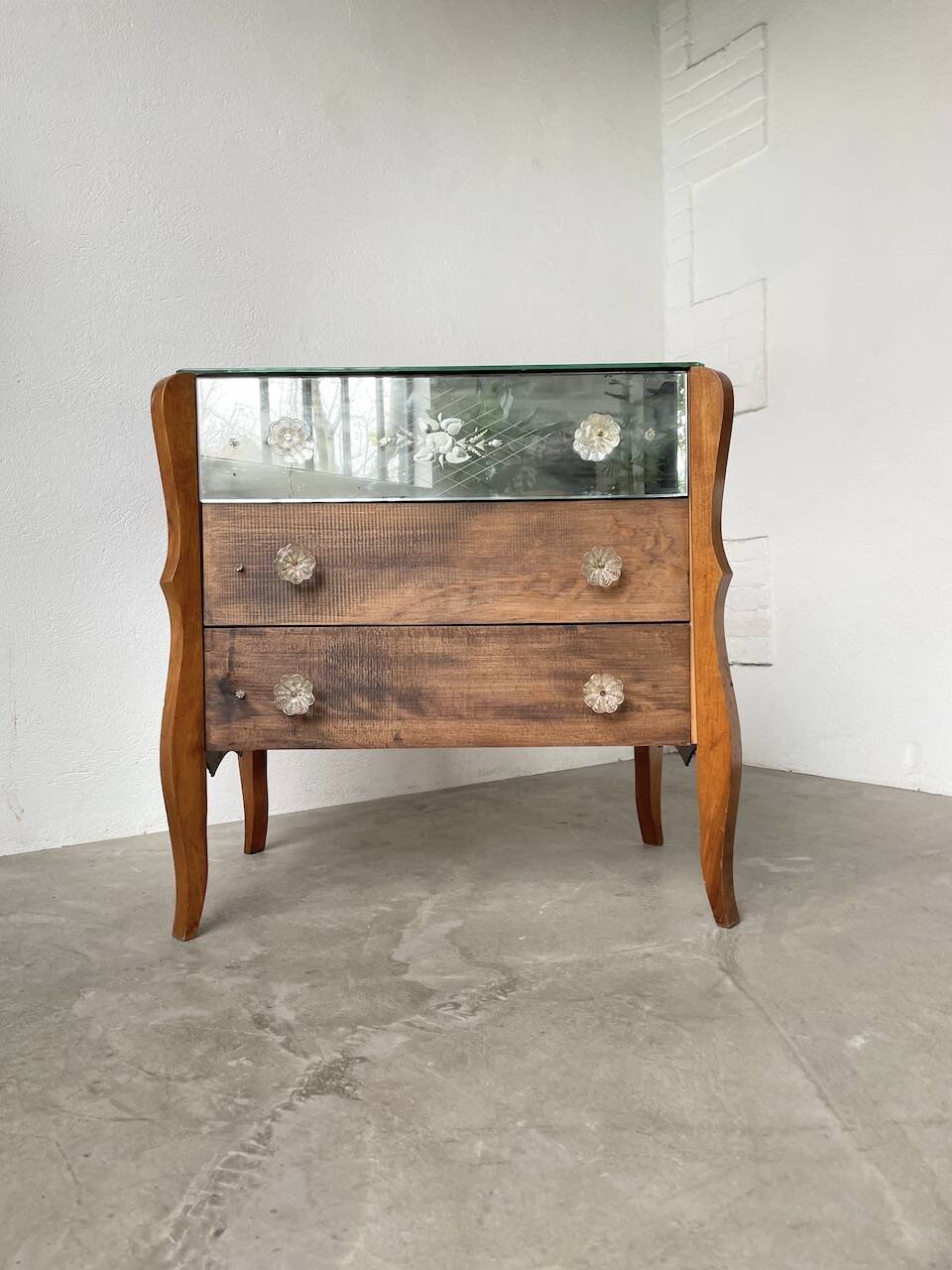 60s mirrored chest of drawers