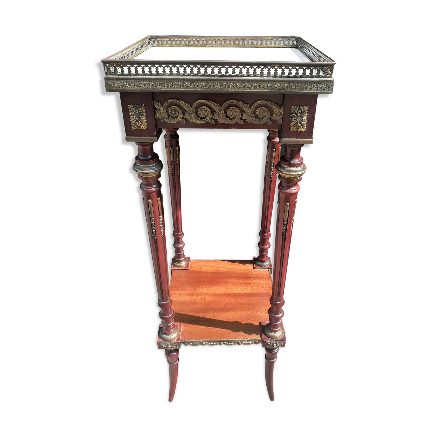 Napoleon III fifth wheel in mahogany and onyx