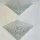 Suite de quatre grandes appliques postmodernes en verre de Murano épais par Mazzega. Italie années 1980