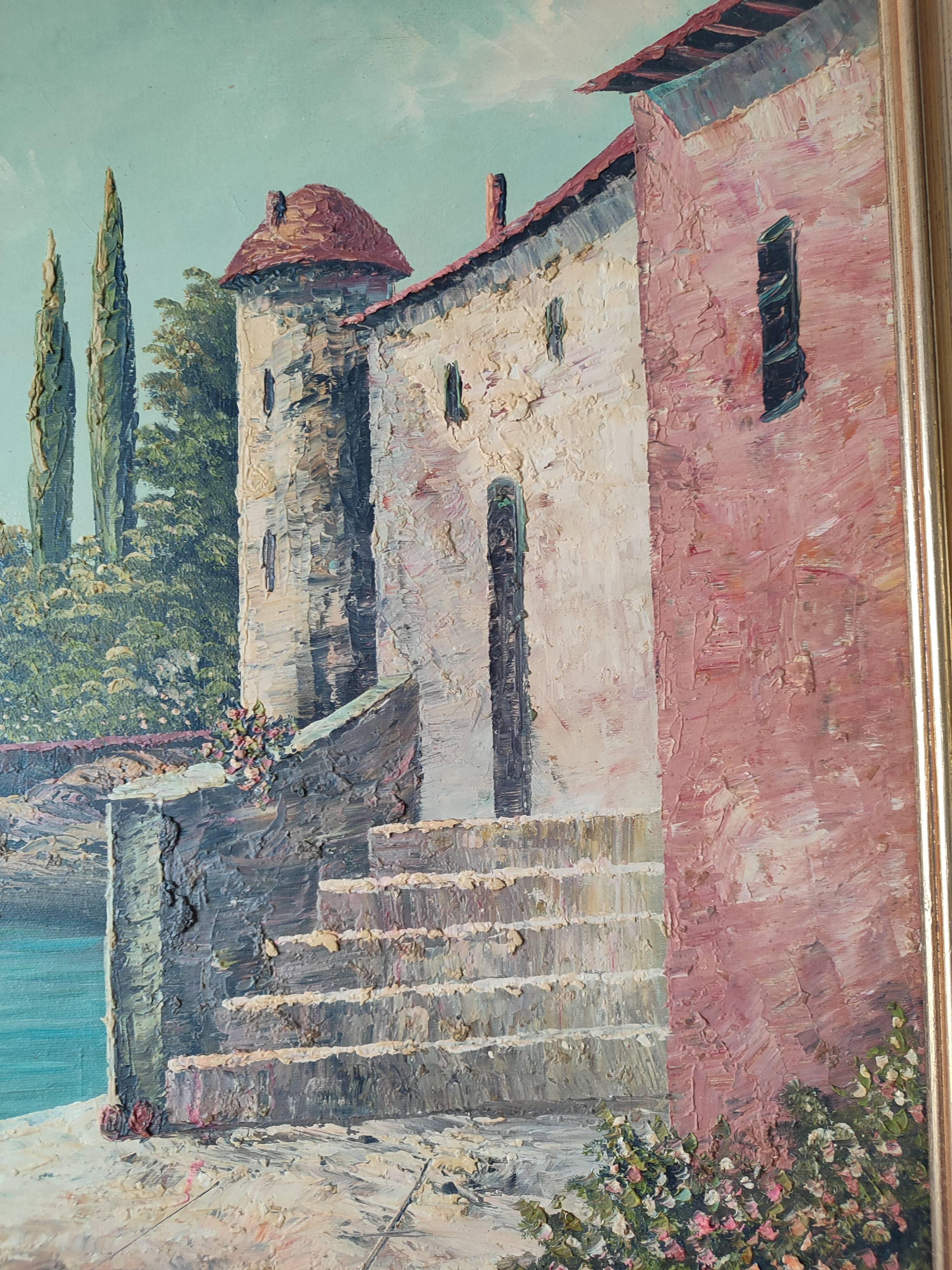 Oil painting on canvas signed Rossini