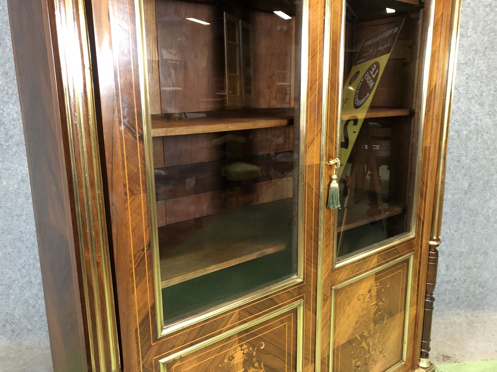 Louis XVI-style library in rosewood - late 19th century