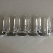 Set of 6 1970 Scandinavian crystal goblet glasses