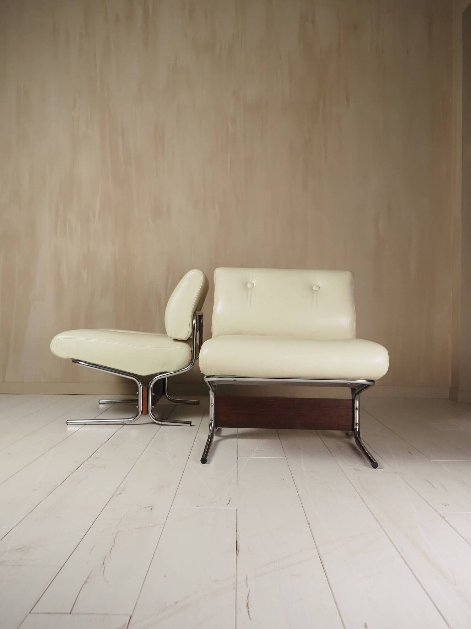 Rare pair of "Caracas" lounge chairs by Pierre Guariche, 1960s