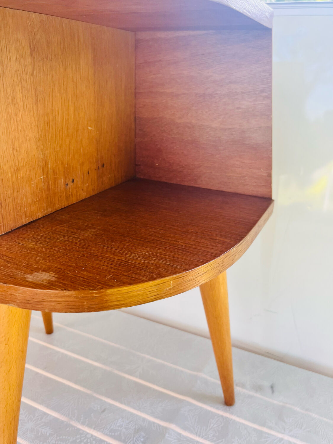 Vintage tripod bedside table