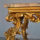 Console rocaille bois doré marbre romain XVIIème