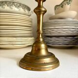 Golden brass candle holder