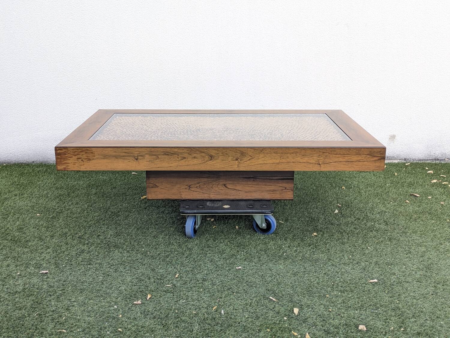 Roméo Rega Coffee Table, Pine Scales, Vintage 1970 Design