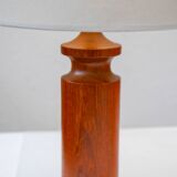 Large Mid-Century Modern Danish Teak Table Lamps, Set of 2