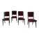 Mid-Century Velvet Dining Chairs, 1950s, Set of 4