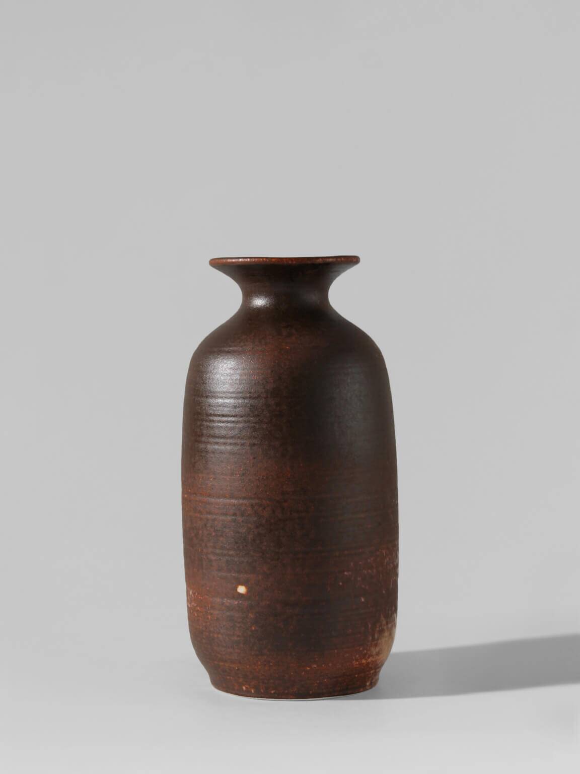 Unglazed Brown Ceramic Vase, Germany, 1960s