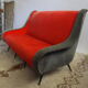 1950s bench in short velvet