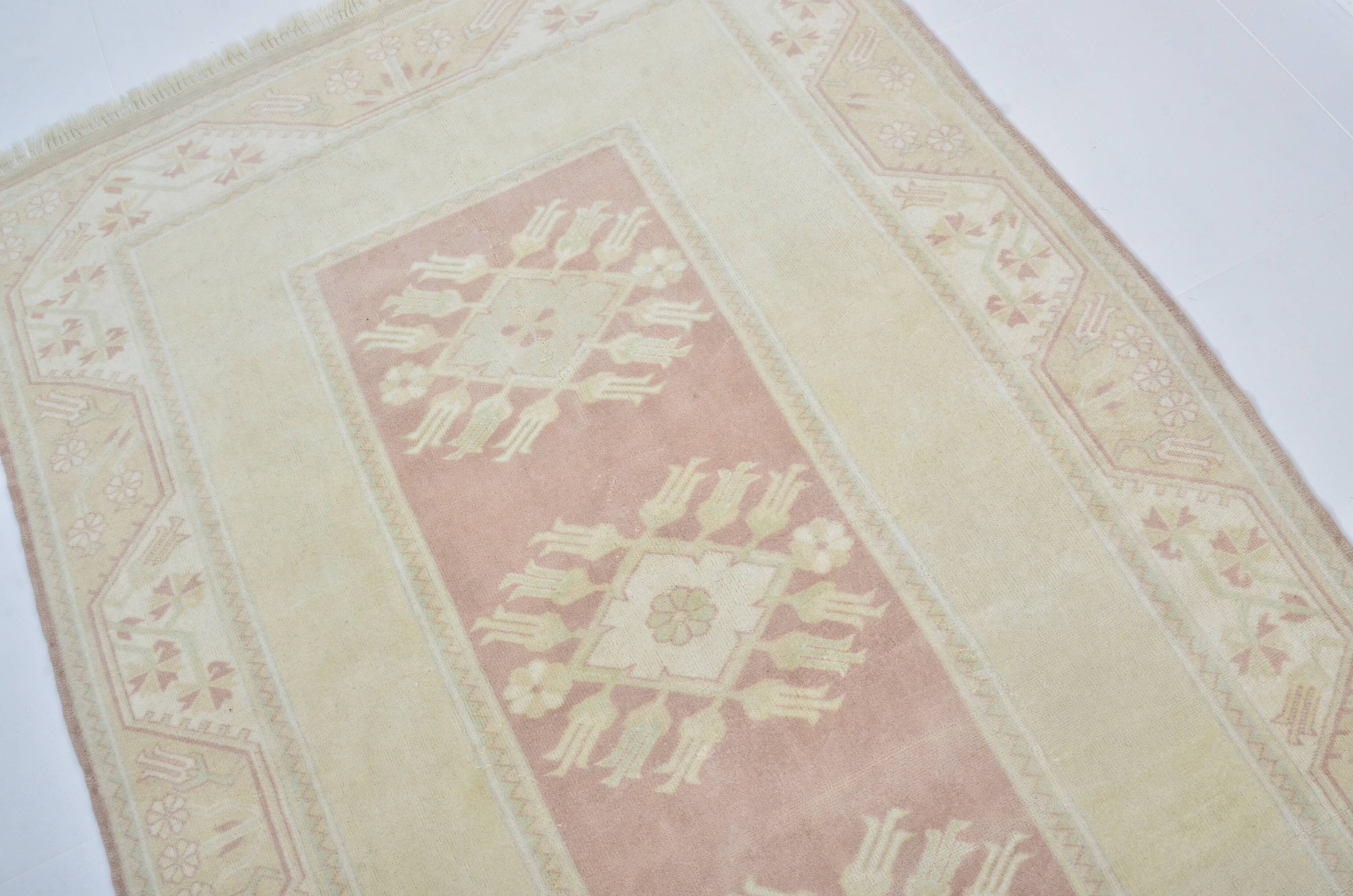 Tapis vintage neutre noué à la main sku 3591