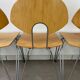 6 Mikado chairs 1800, stackable, design by Walter Leeman for Kusck&co.