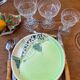 Vintage ceramic service from Vallauris. Fish decor. 1960s.