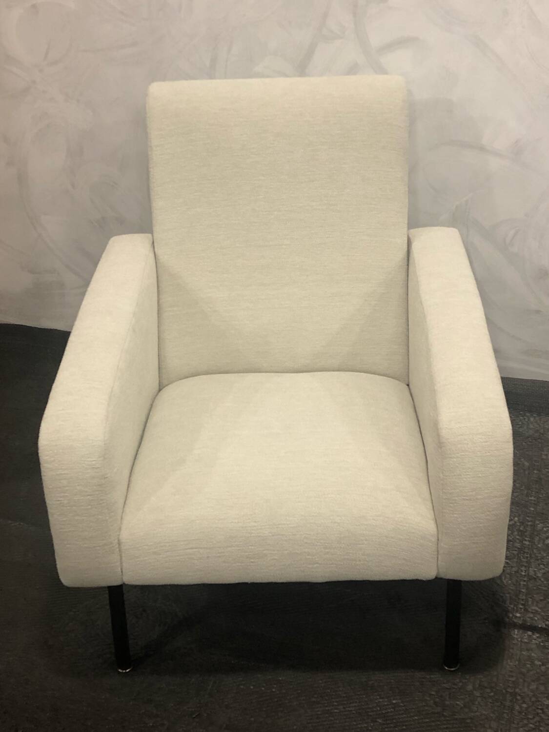 Pair of DISTEX MARCO ZANUSO ARFLEX armchairs, 1954-1960, gold frames