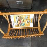 Rattan magazine rack
