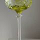 Pair of cut crystal wine glasses