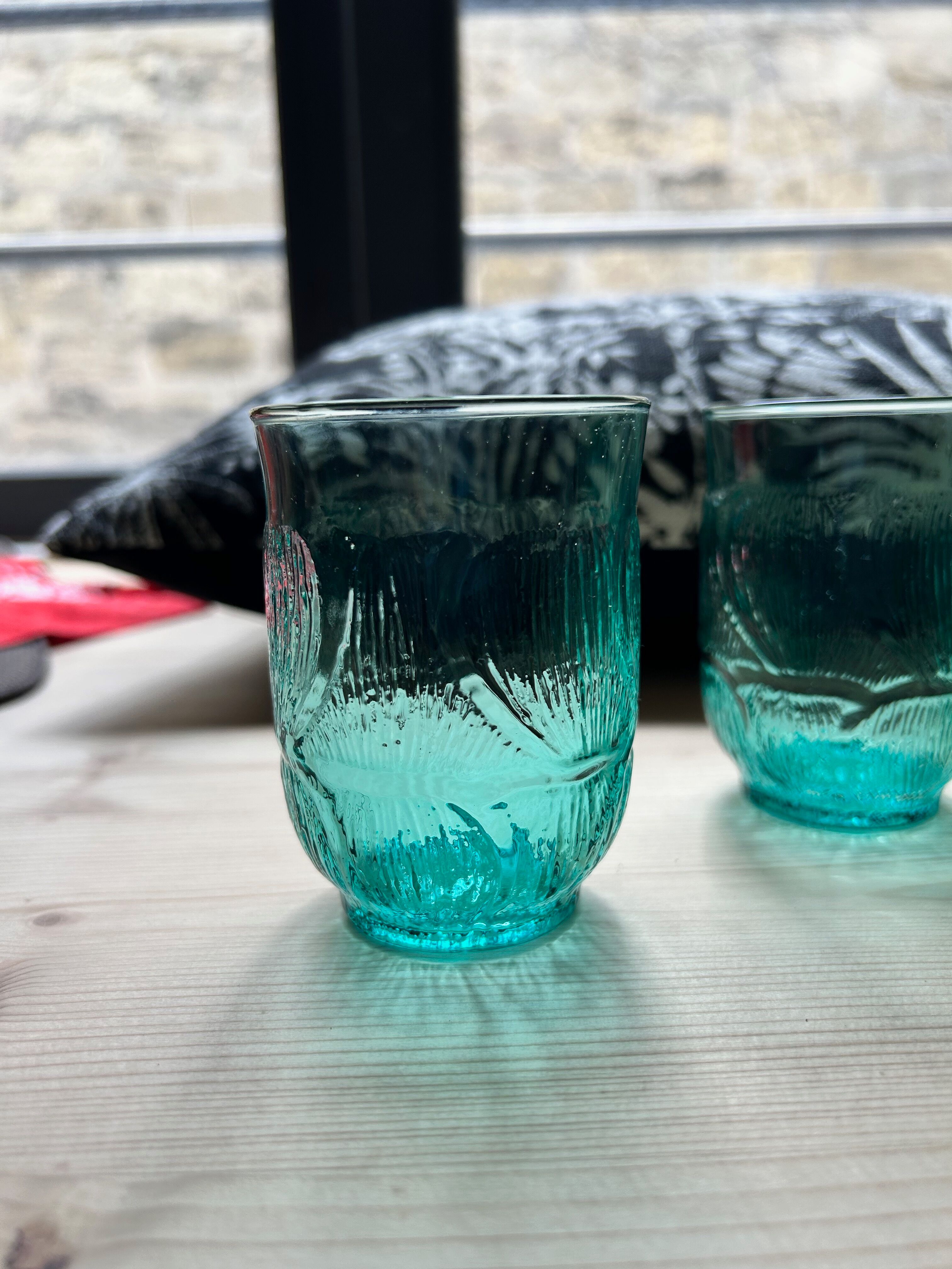 Arcoroc cobalt blue glasses