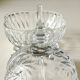 Large candy box in cut Bohemian crystal. Floral/Star motifs