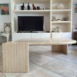 Travertine coffee table