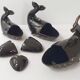 Suite de 3 vide-poches baleine 1960 vintage