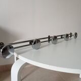 Vintage chrome wall-mounted coat rack from the 1970s