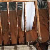 Vintage bamboo and rattan armchair