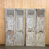 Pair of patinated gray shutters