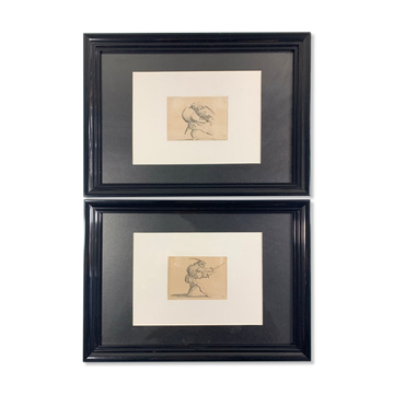 Jacques Callot, Les Gobbi number 11 and 17, engravings, XVIIth century