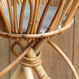 Wicker plant stand