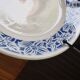 4 white earthenware dinner plates by k&g Lunéville blue blida model