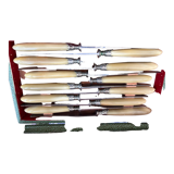 Set of 12 horn handle table knives