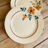 Set of 12 Moulin des Loups flat plates