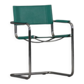 Vintage Mart Stam S34 style turquoise cantilever chair, Italy 1980’s