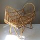 Vintage rattan cradle