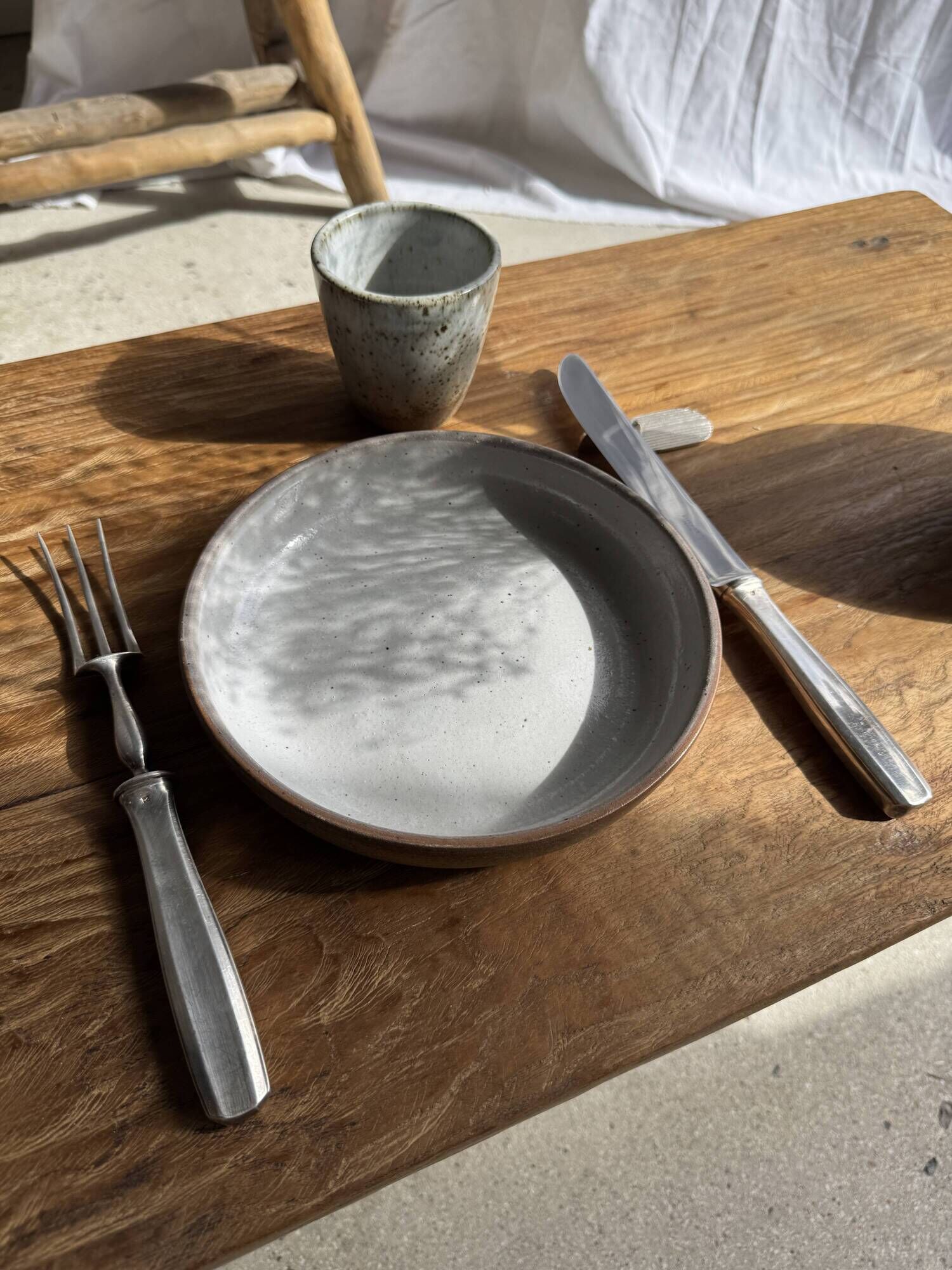Alfénide cutting service consisting of a fork and a knife L27