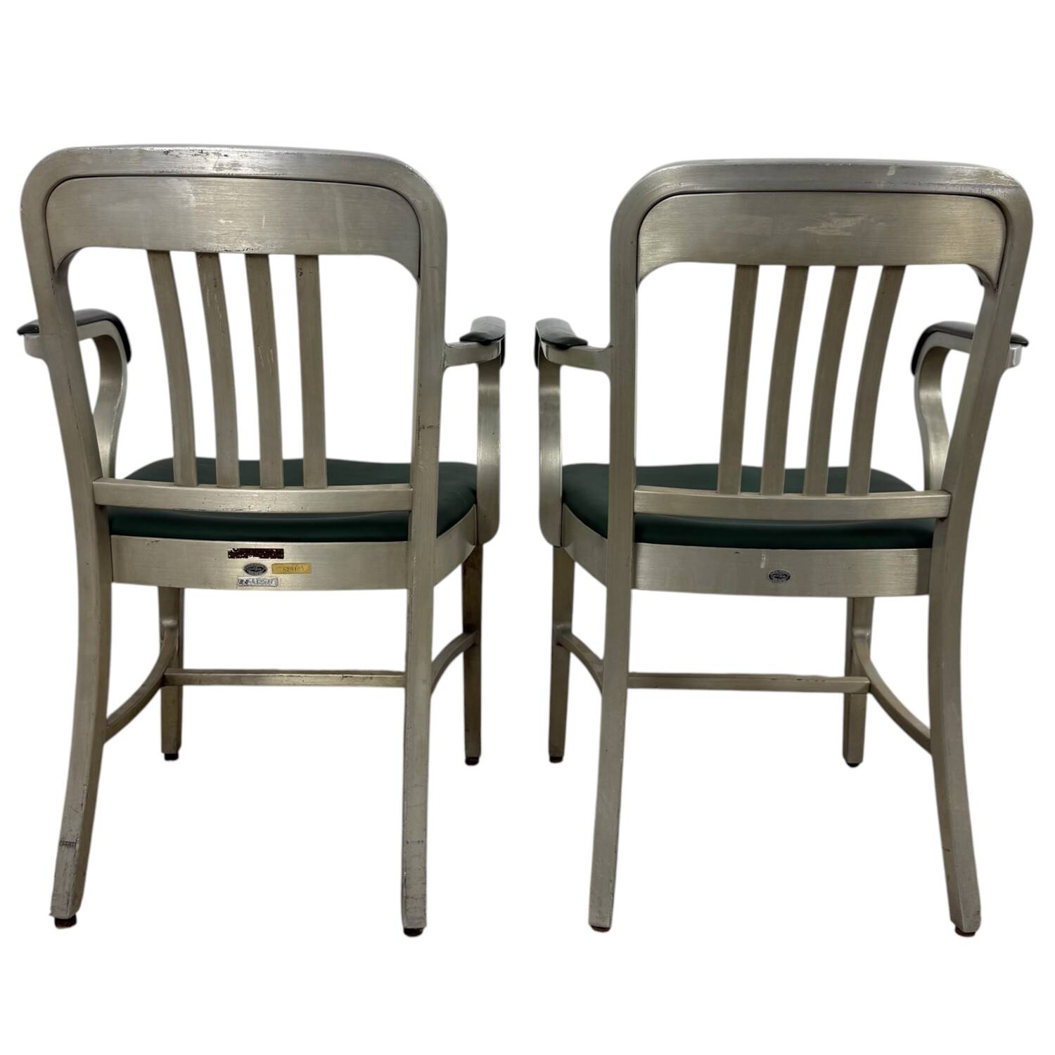 Rare pair of american aluminum Goodform armchairs