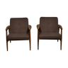 Paire de fauteuils polonais années 60 retapissés