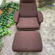 Fauteuil lounge et son ottoman de 1950