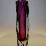 Vase Sommerso Flavio Poli en verre de Murano, Italie 1970