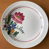 6 large old hollow plates in Sarreguemines earthenware