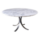 Large round Carrara marble table, Italy, 1970s