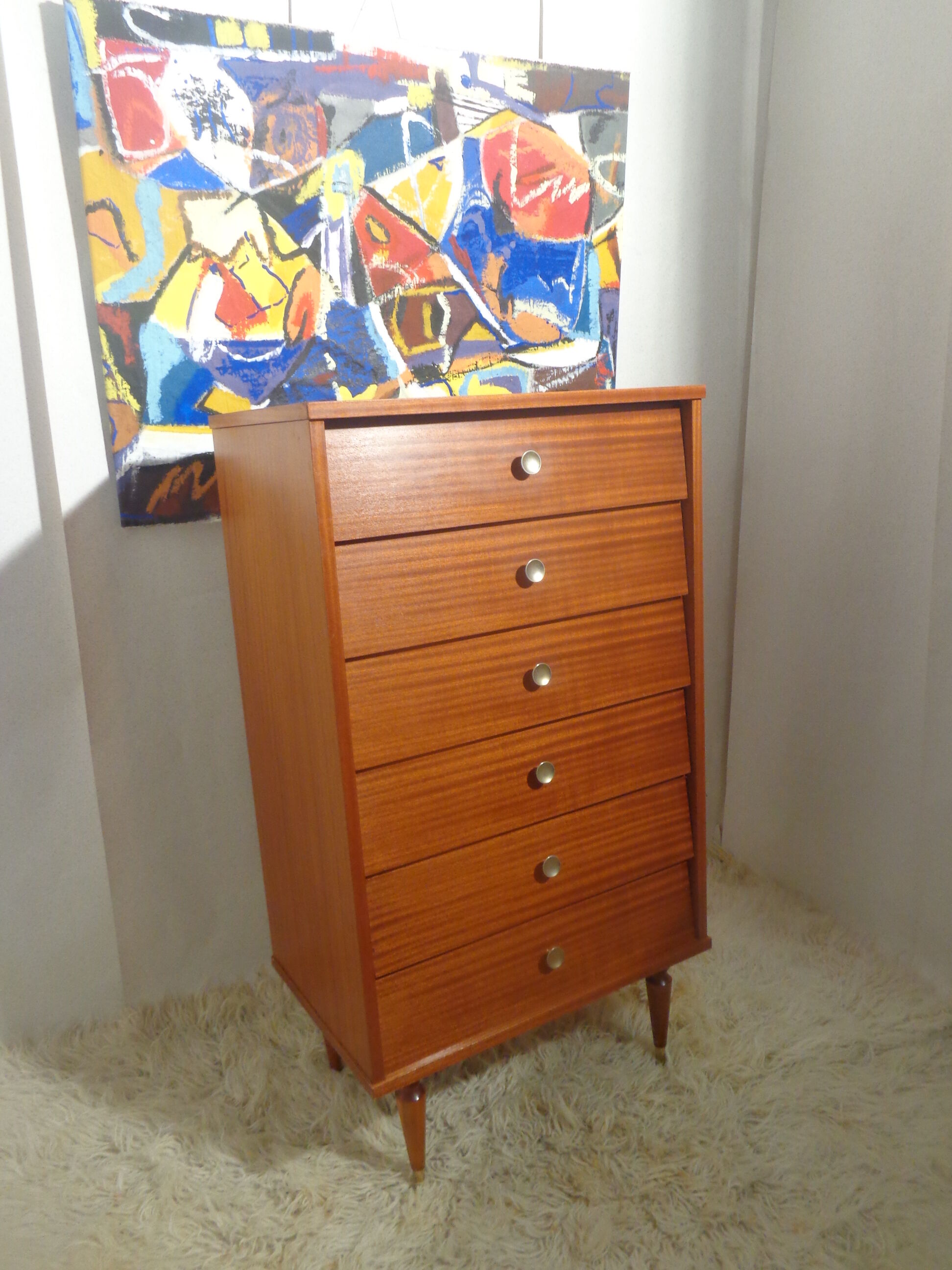 Vintage 1960s chest odf drawers