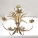 Italian chandelier leaves ears of wheat golden metal 60s/70s