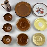 Service a the depareille - faïence, grès et porcelaine - 3 couverts -14 pièces