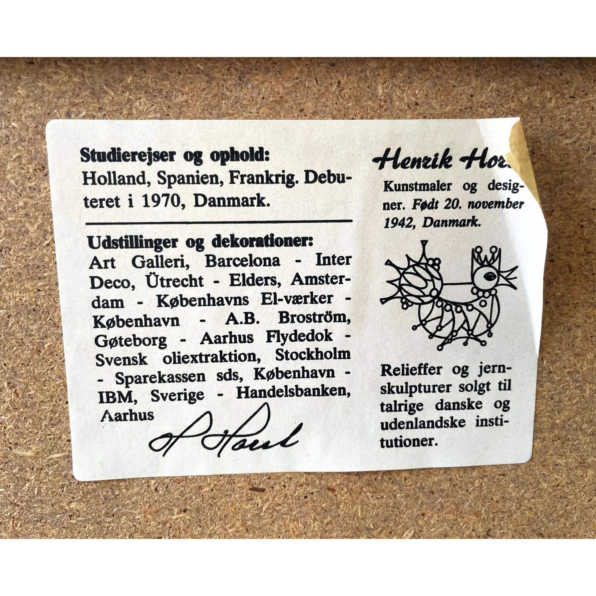 Sculpture murale en métal brutaliste de Henrik Horst des années 1970