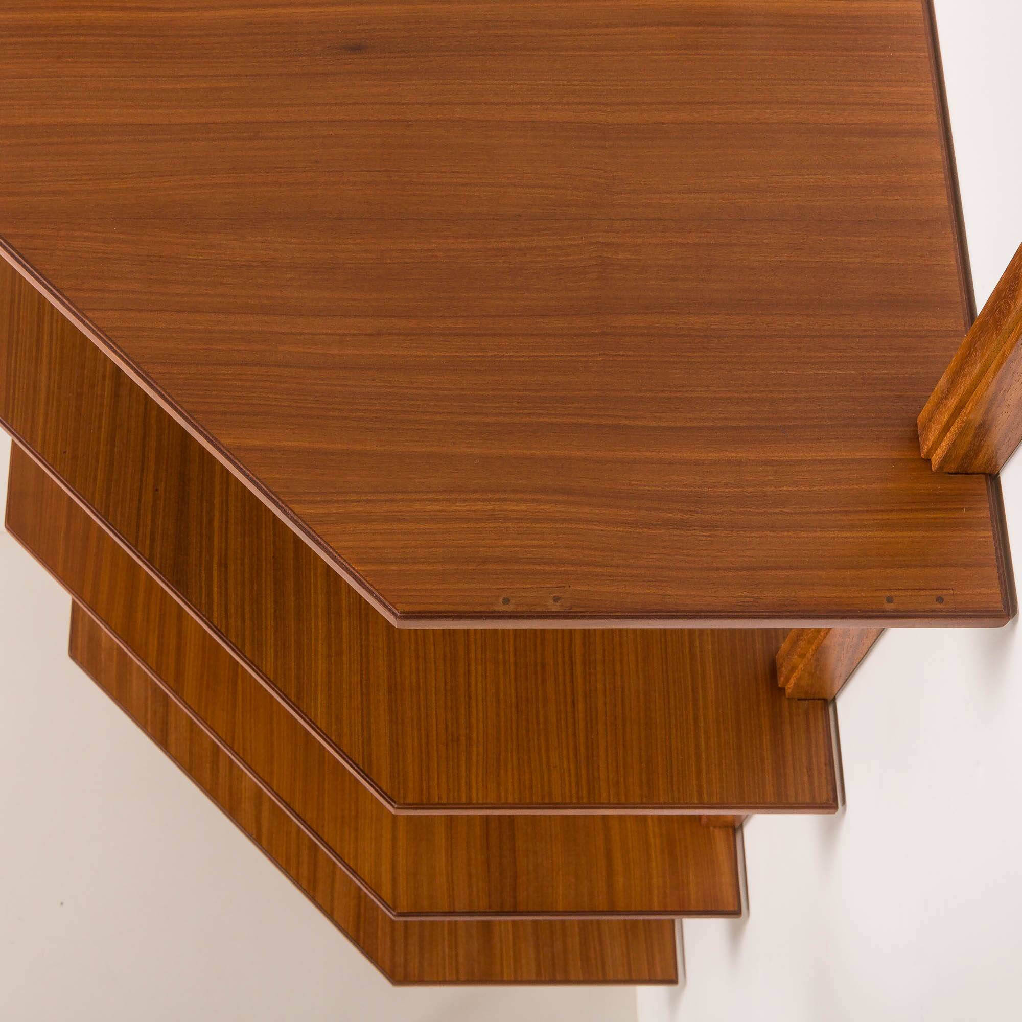 Meuble d'angle mural italien du milieu du siècle, années 1970