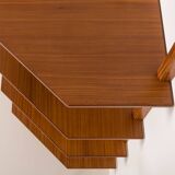 Meuble d'angle mural italien du milieu du siècle, années 1970